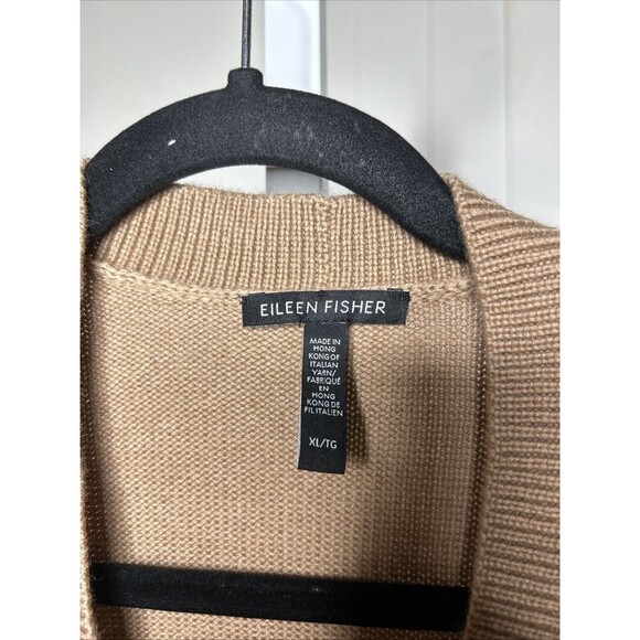 Eileen Fisher Cardigan Minimalist Oversized Relaxed V Neckline Buttons XL - Picture 2 of 6